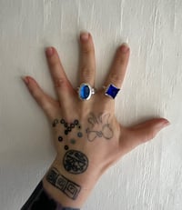 Image 2 of Blue Square Ring Size 6