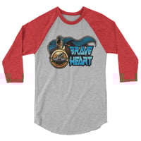 Image 4 of "BRAVE HEART" 3/4 SLEEVE SHIRT