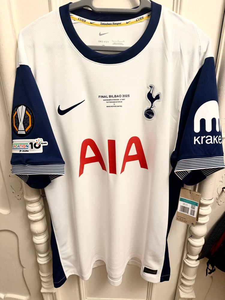 Image of PRE ORDER: NEW Tottenham Hotspur “SON 7” 2024/25 Home Europa Final Shirt (XL)