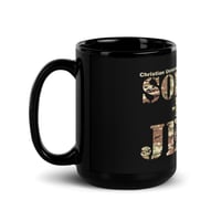 Image 3 of Soldier For Jesus 15oz Black Glossy Mug