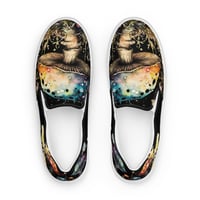 Image 2 of Colorful Watercolor Painting Mushroom/Mycology Women’s Slip-On Canvas Shoes