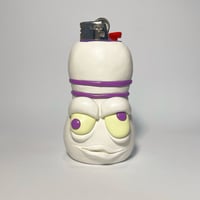 Image 3 of White & Purple Bowling Pin 1 Of 1 Clay Lighter Case