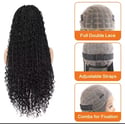 Bohemian box braids lace front wig