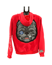 Image 2 of DOGMONEY PATCH HOODIE SLEEVE “RED”