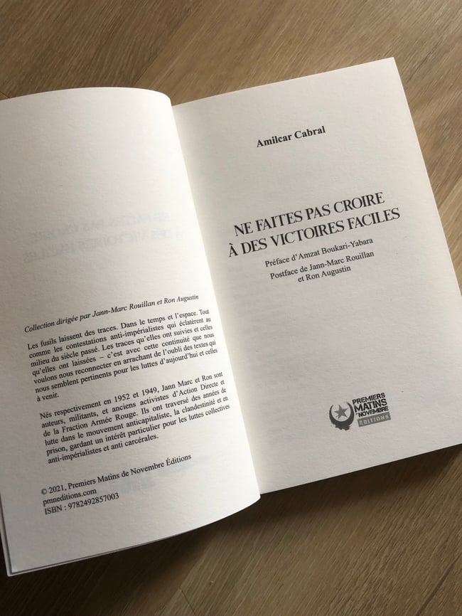Ne faites pas croire à des victoires faciles - Amilcar Cabral