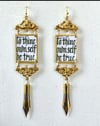 To Thine...True Earrings With Pen Nibs