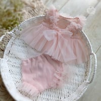 Image 2 of newborn photography set Romea | baby pink | photo props