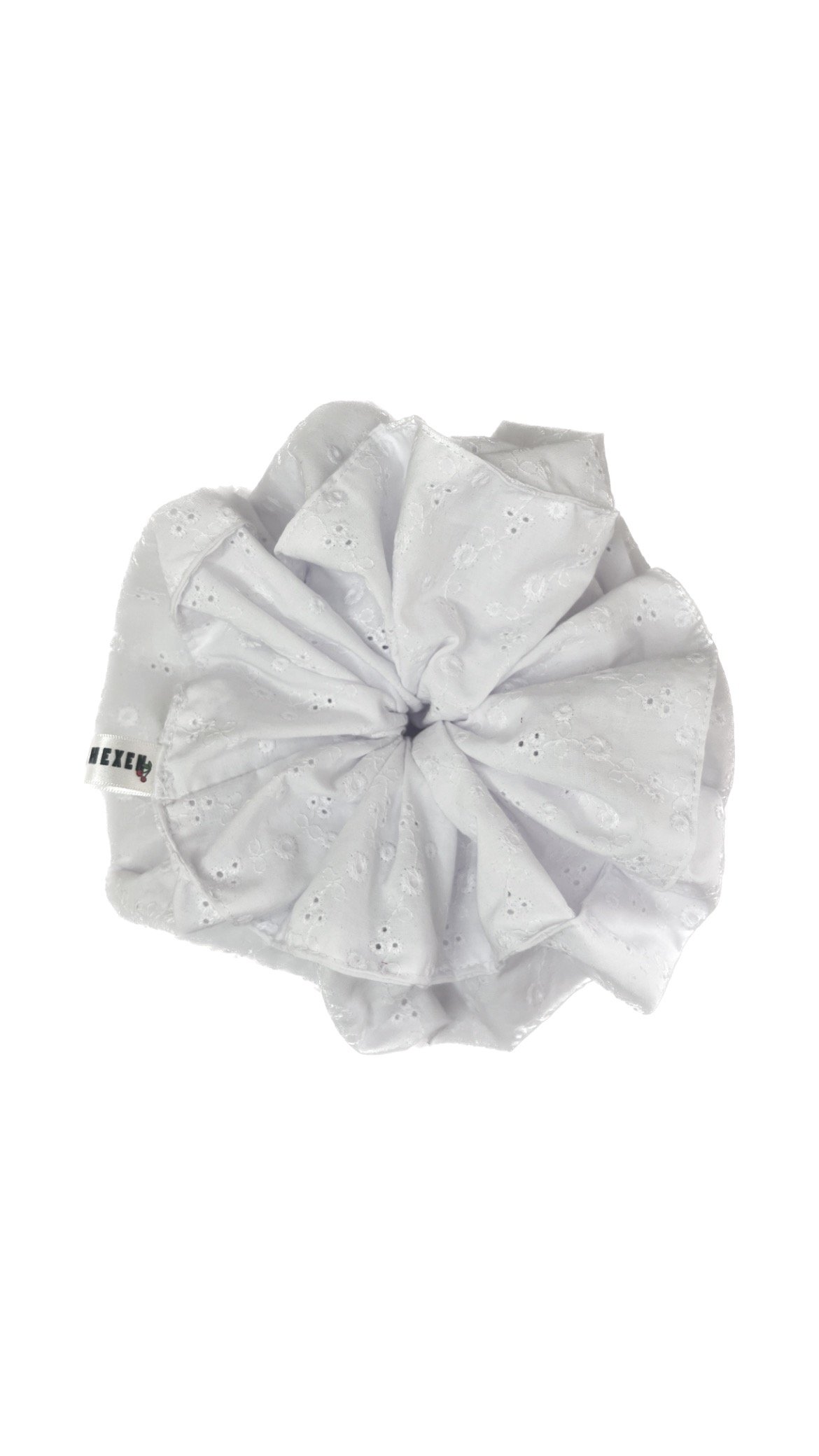 Jumbo White Scrunchie 