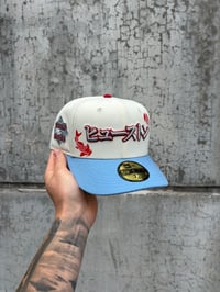 Image 1 of MULTI TONE KANJI HOUSTOM WHITE SOX CUSTOM FITTED CAP