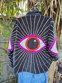 Image 6 of Wanderlust - Velvet evil eye protection jacket - Black 6-12uk