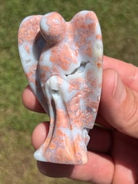 Image 7 of Pink Petal Agate Angel Carving #2467