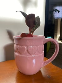 Image 4 of Jewel Orchid in Pink Heart Mug