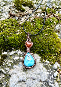 Image 3 of Larimar / Goldstone Pendant