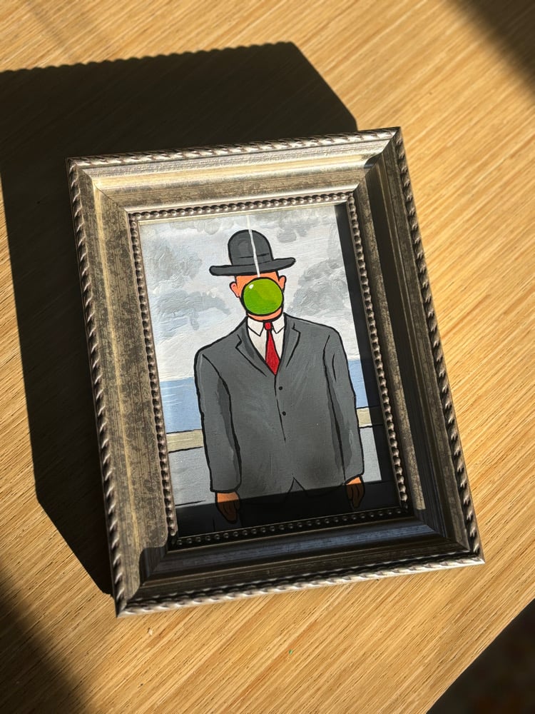 Image of Son of Man with Yo-Yo 5x7 framed painting 