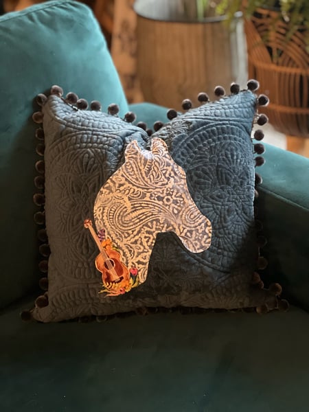 Image of Horse And Guitar Pillow