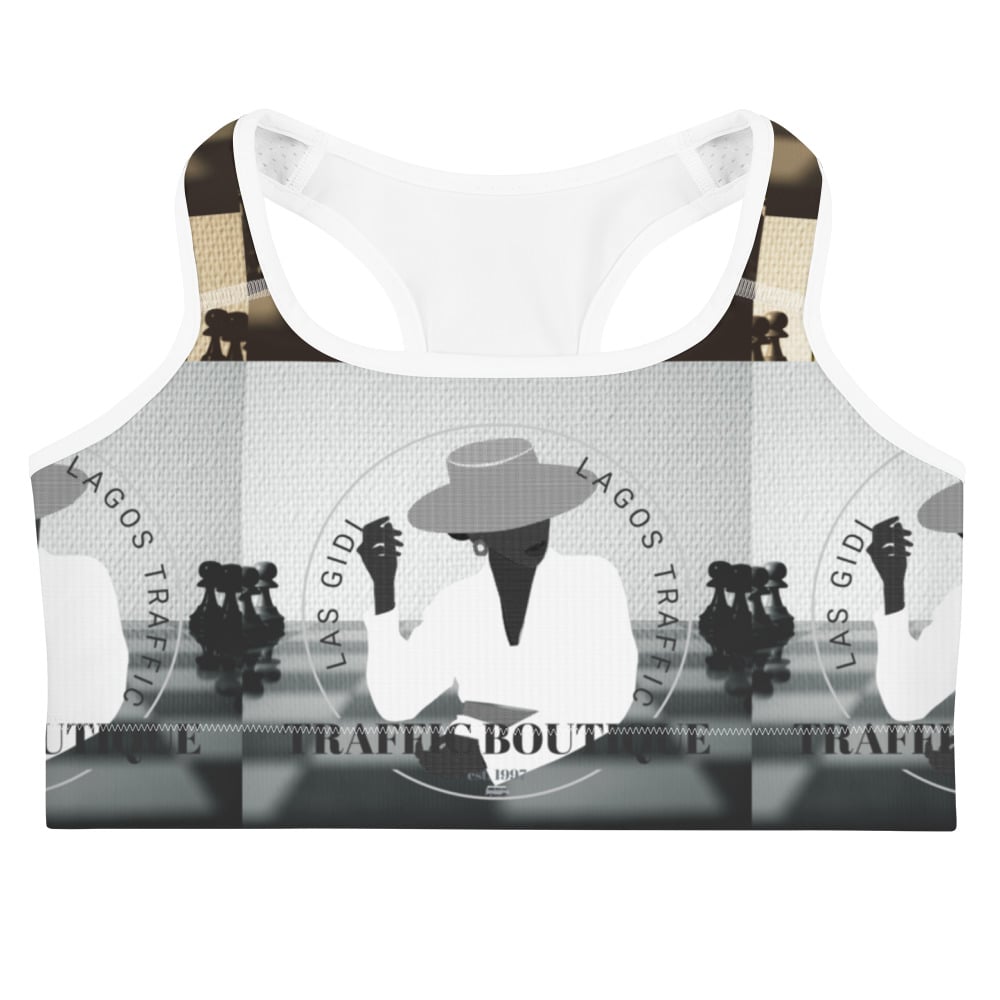 LAS GIDI TRAFFIC BOUTIQUE SPORTS BRA (BLK/WHT/BROWN HUES)