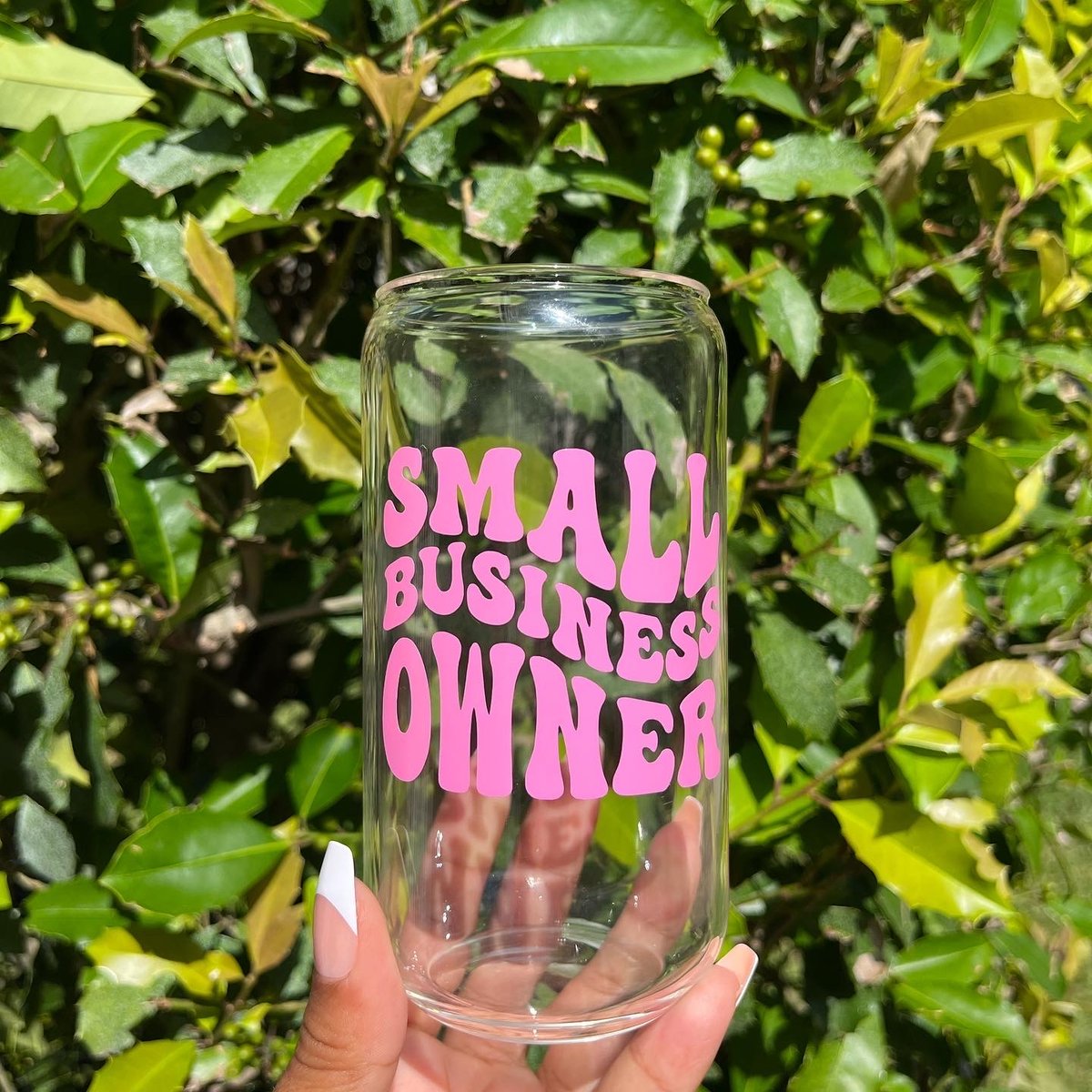 Small Business Owner 16oz Glass Cup