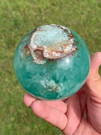 Image 3 of Aqua Fluorite Crystal Sphere #1822
