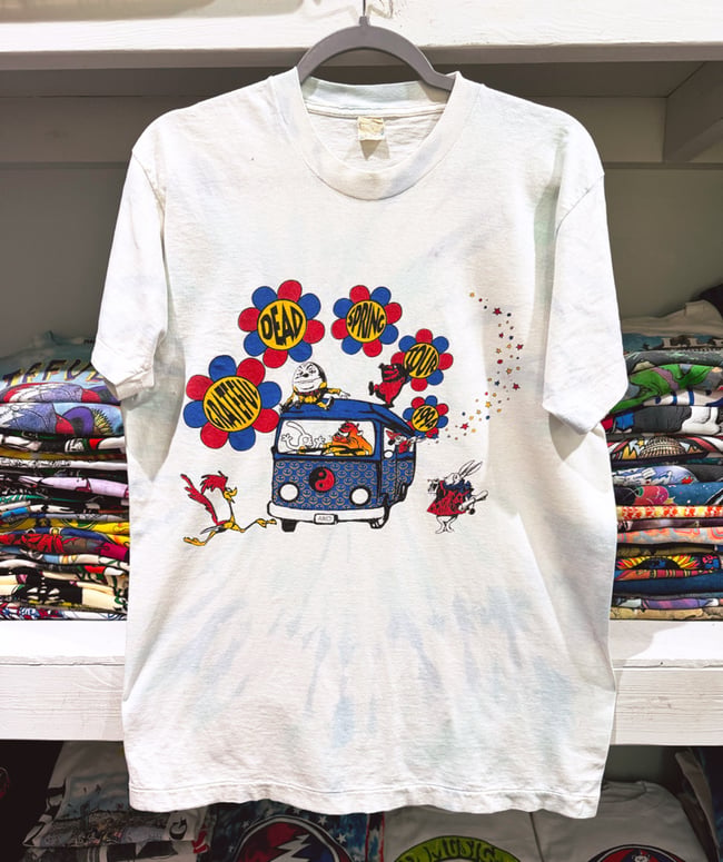 Grateful Dead 1994 Spring Tour Cartoon Lot T-Shirt - Fits L