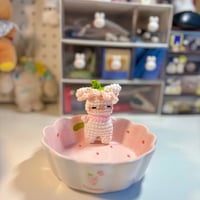 Image 1 of cherry blossom hat puppy plush