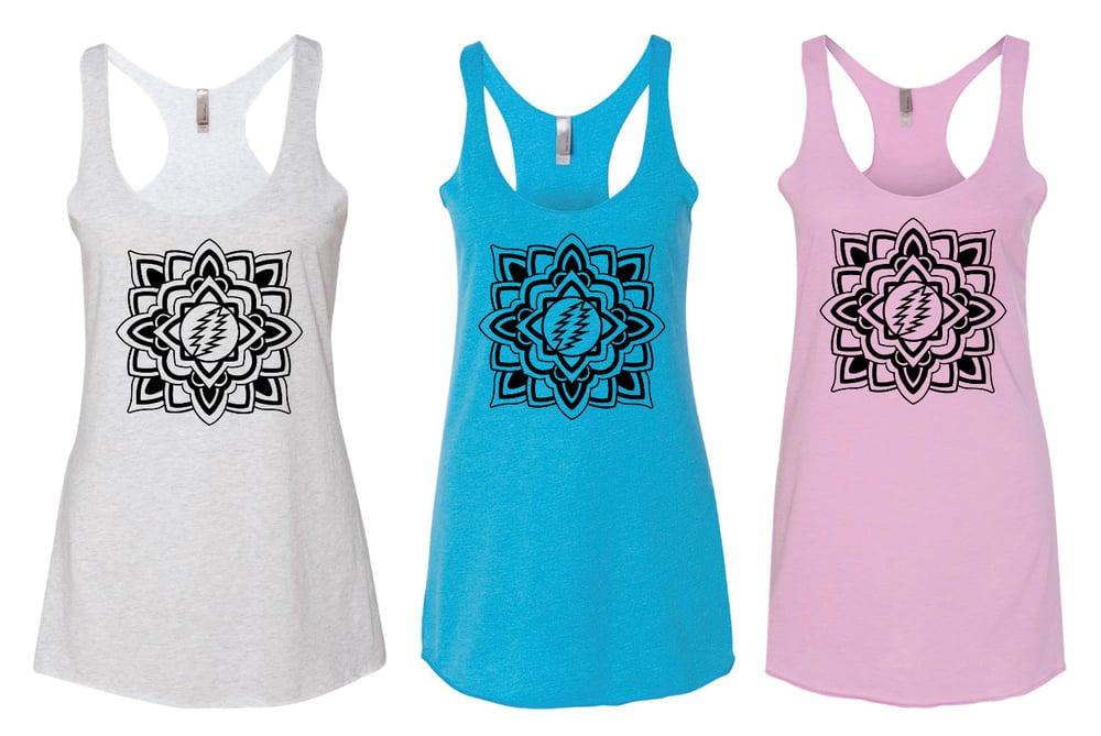 Image of Women’s  Bolt mandala racer back tank top 