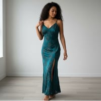 Image 1 of Victoria Secret Gold Label Maxi Slip Dress