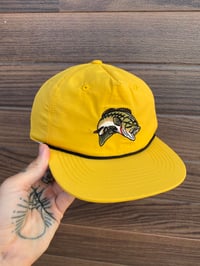 Image 2 of Yellow Embroidered Five Panel Bass Hat