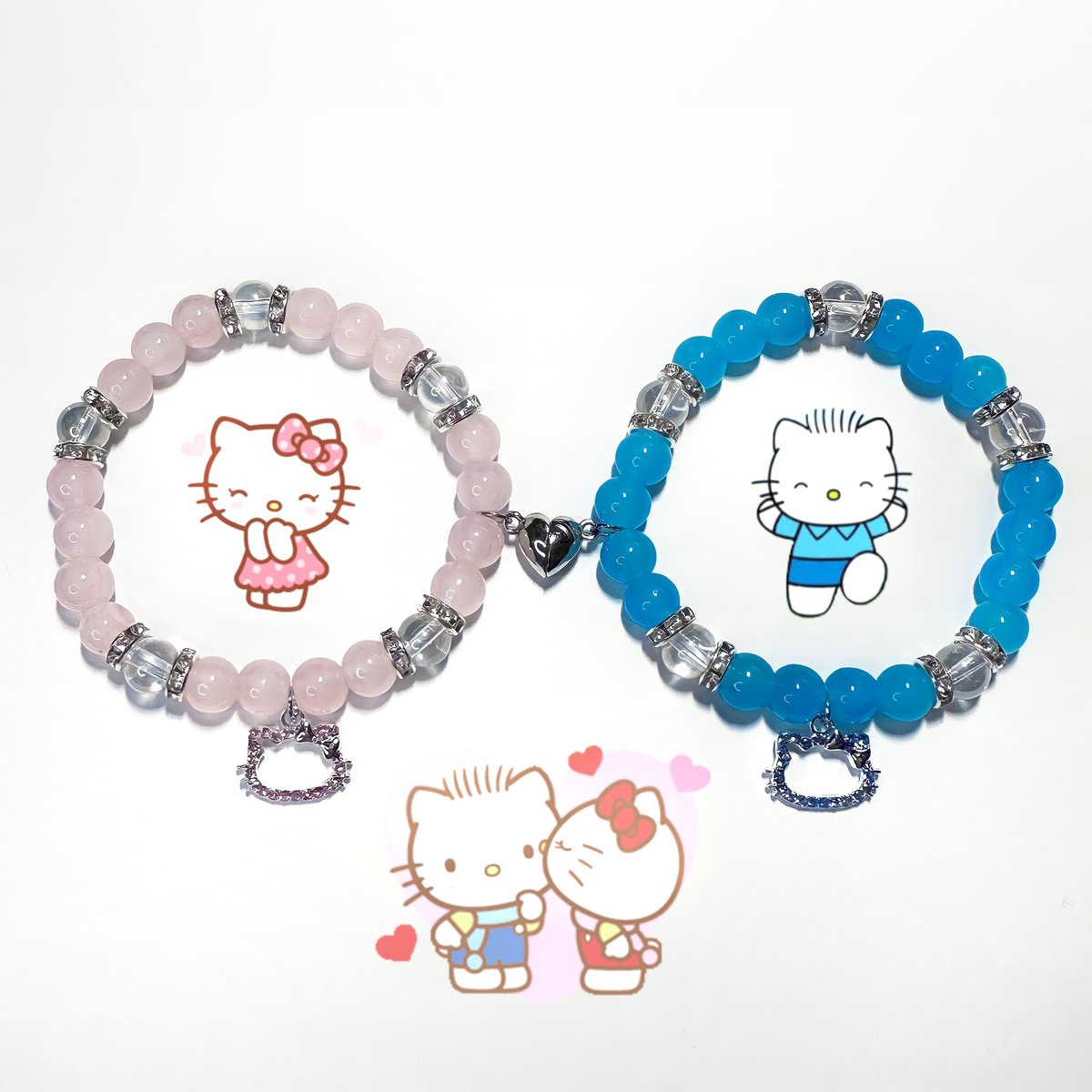 Matching Spiderman and Hello Kitty Bracelets 