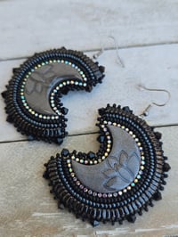 Image 2 of Black Crescent earrings 