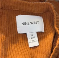 Image 5 of NINE WEST orange ribbed ruffle dress