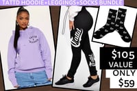 45% off!!! LAVENDER HOODIE + LEGGINGS + SOCKS BUNDLE!!! $105 value!!! 💜