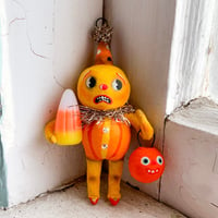 Frightened Veggie Goblin with Jack O' Lantern and Candy Corn II