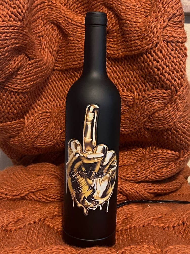 Image of Middle Finger Wine Bottle Wax Burner