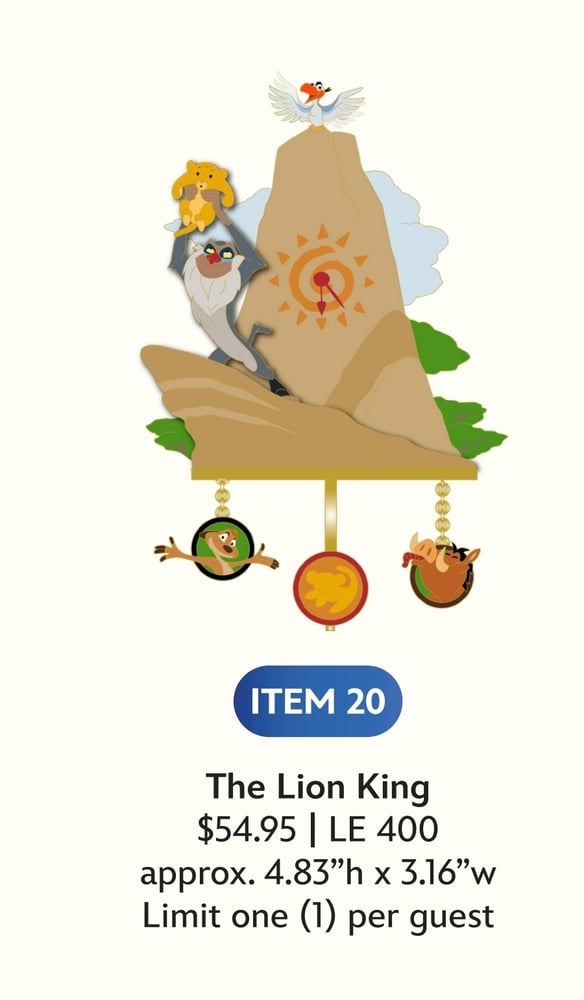 Image of The lion king cuckoo clock pin le 400