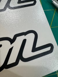 Image 8 of NEW Harley Davidson Script Outline Saddlebag Decal