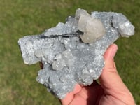 Image 3 of UV Calcite On Druzy Quartz Crystal Specimen #2205