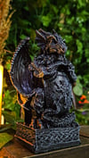 👑The Armored Kingdom Draconian Shield Guardian of the Realm Dragon Statue