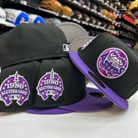 Image 2 of New Era 59Fifty Black True-Purple GLOW 