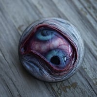 Image 1 of Custom Swappable Phone Grip for smartphones, double iris, reflective pupil, glow in the dark