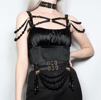 Image 11 of Mini shoulder harness with Onyx beads