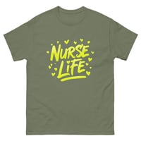 Image 5 of Nurse Life Shirt – Yellow Graffiti Nurse T-Shirt Bold Paint Stroke Unisex Graphic Tee