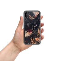 Image 3 of Beautiful Black Cat Face Splatter Painting Clear Case for iPhone®