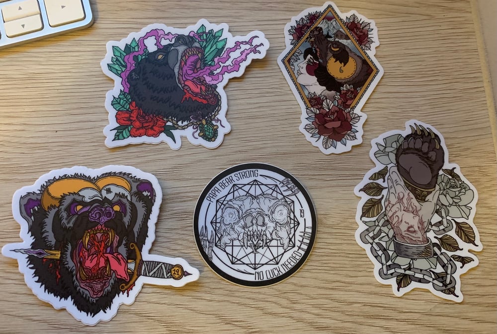 Assorted Vinyl Sticker 5 Pack