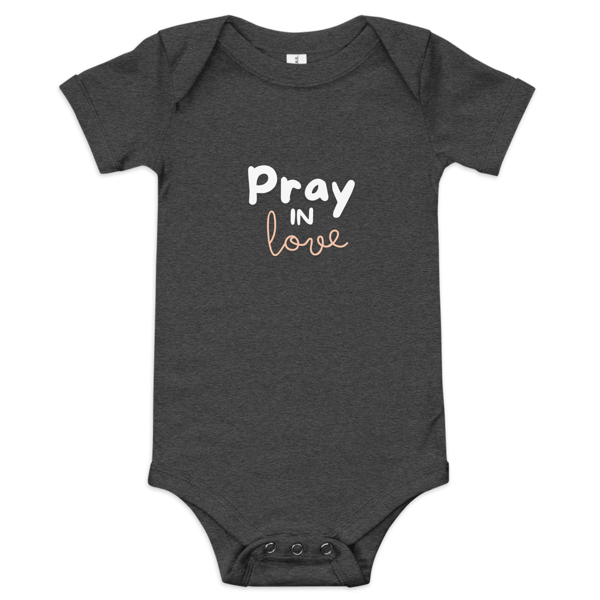 Image of Pray in love -Baby short sleeve one piece