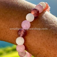 Image 4 of Rose Quartz, Strawberry Quartz & Moonstone Bracelet (Just 2 left)