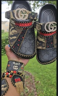 Camo & Black Crocs 3 Stack Bracelets