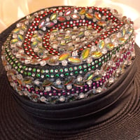 Image 3 of WESTERN COLLECTION: BLACK JEWELS BLING HAT