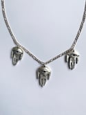 Holding Trinity Necklace - Silver