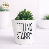 Feeling Stabby Pot - White 14cm