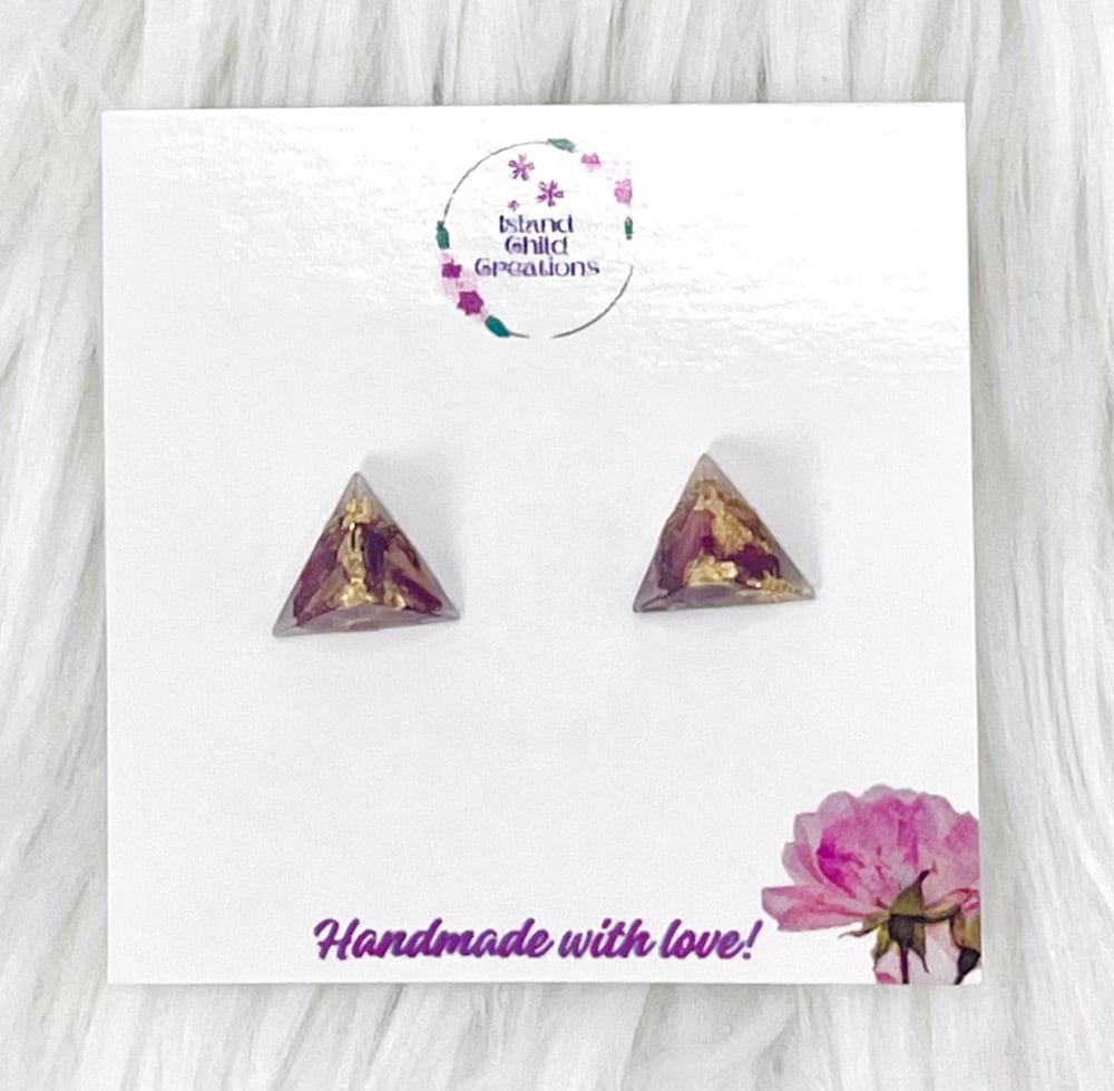 Image of PYRAMID ROSE FLORAL STUDS